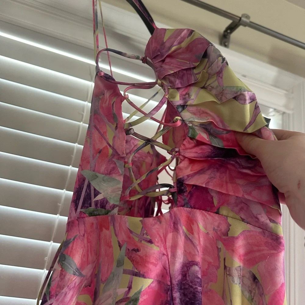 ASTR The Label Antlia Floral Pink and Green Maxi Dress - Picture 3 of 10